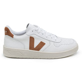 TÊNIS VERT V-10 COURO EXTRA WHITE CAMEL