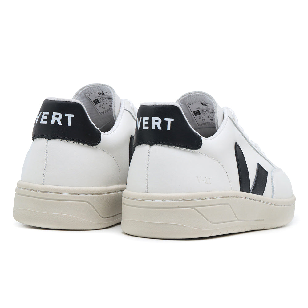 TÊNIS VERT V-12 COURO EXTRA WHITE BLACK