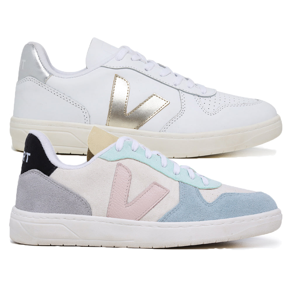 Compre 1 Leve 2 Pares V-10 Suede Multico Natural e V-10 White Platine Silver