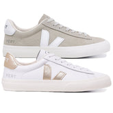 Compre 1 Leve 2 Pares Campo Suede Natural White e Campo White Platine