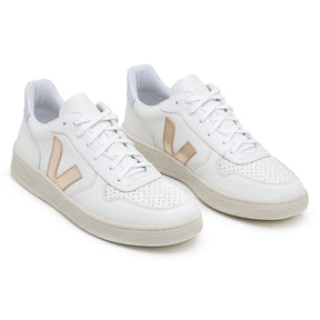 TÊNIS VERT V-10 COURO EXTRA WHITE PLATINE SILVER