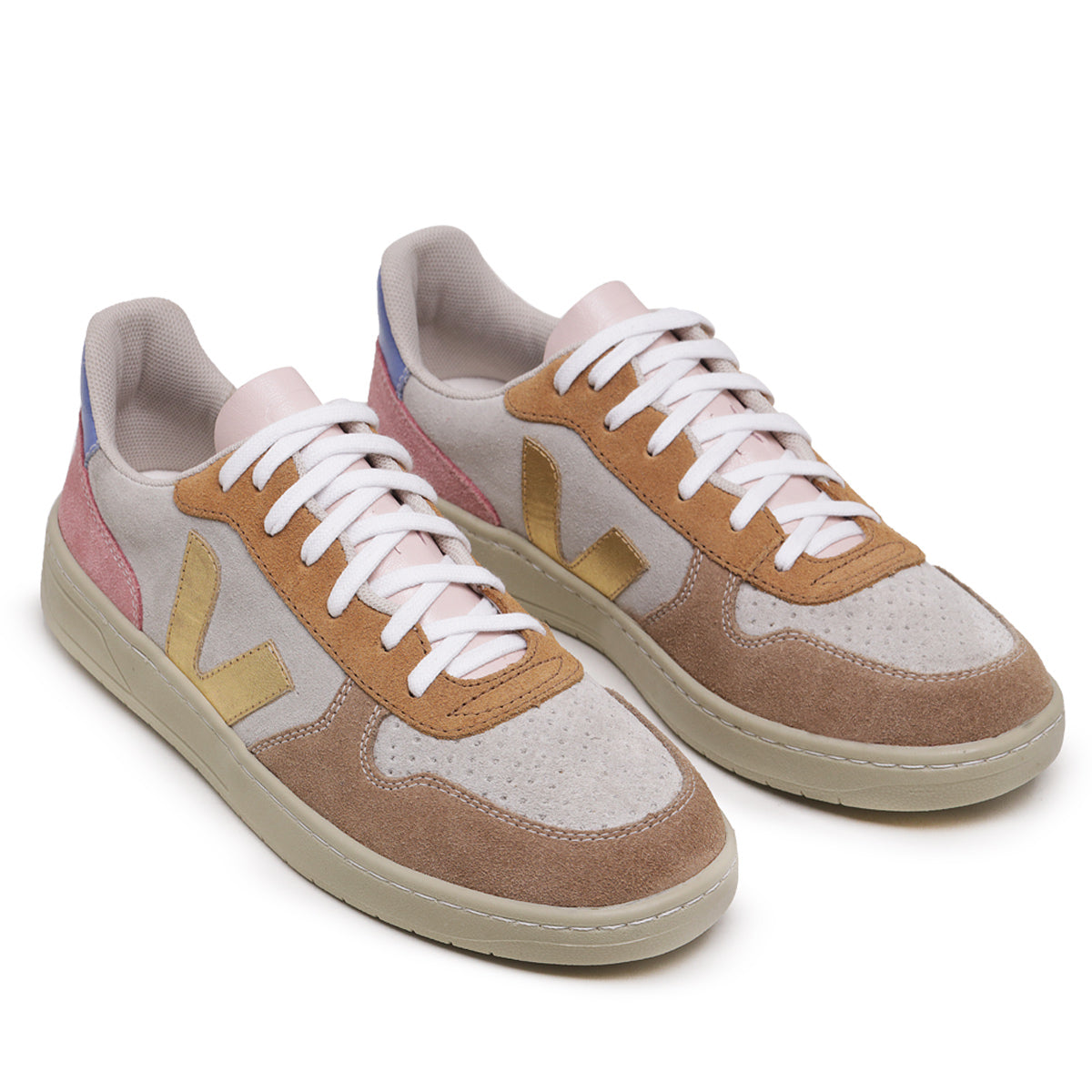 TÊNIS VERT V-10 SUEDE MULTICO PEACH