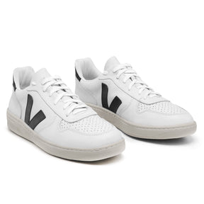 TÊNIS VERT V-10 COURO EXTRA WHITE BLACK