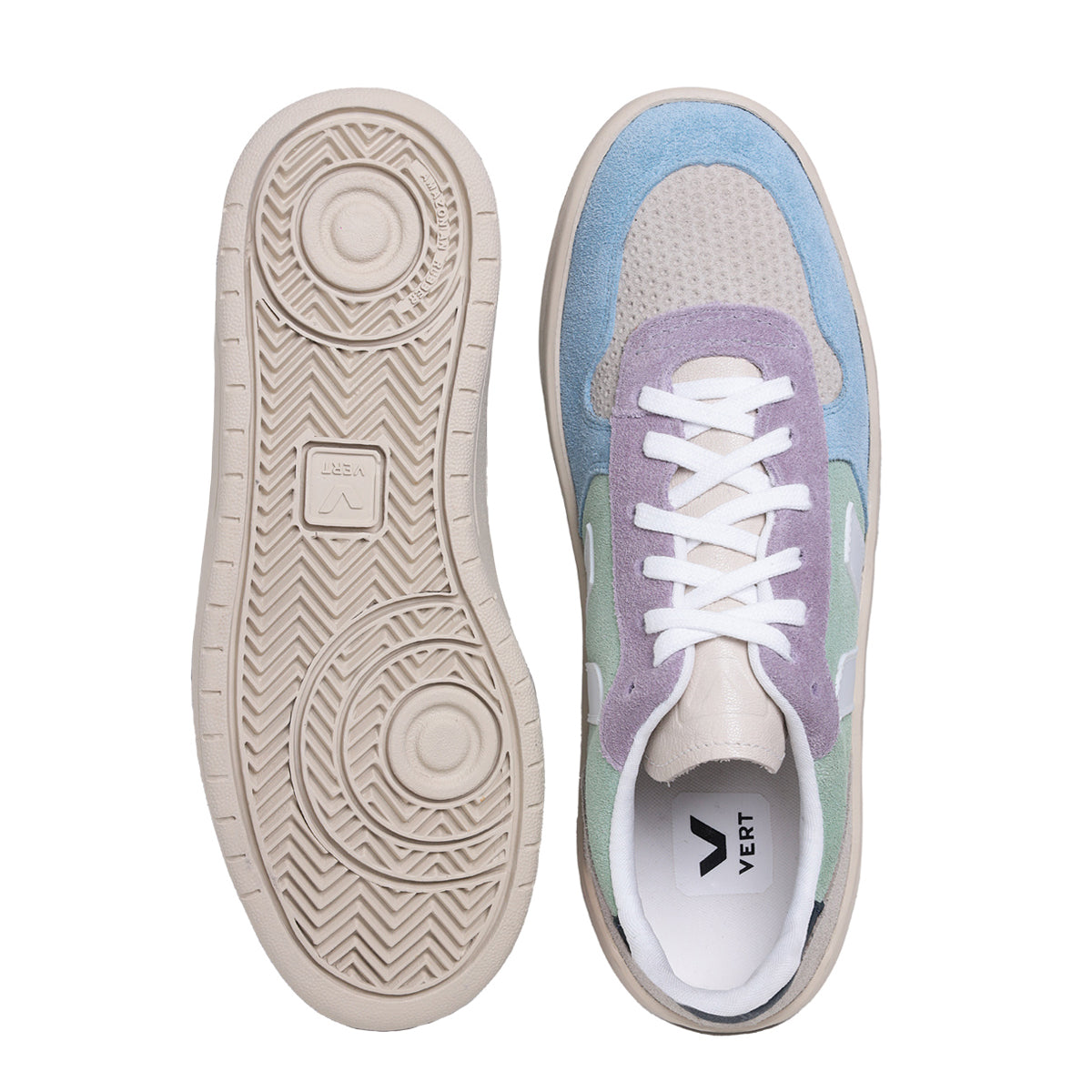 TÊNIS VERT V-10 SUEDE JADE WHITE MULTICO