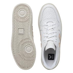 TÊNIS VERT V-10 COURO EXTRA WHITE PLATINE SILVER